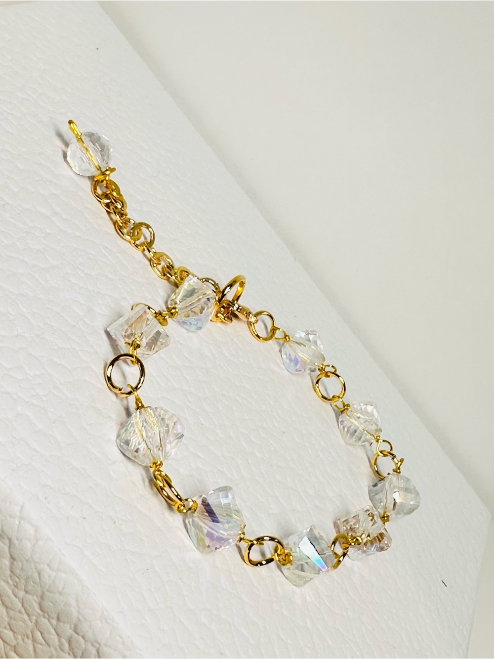 AB Clear Crystal Bead Bracelet